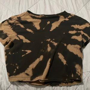 black and brown tie dye shirt